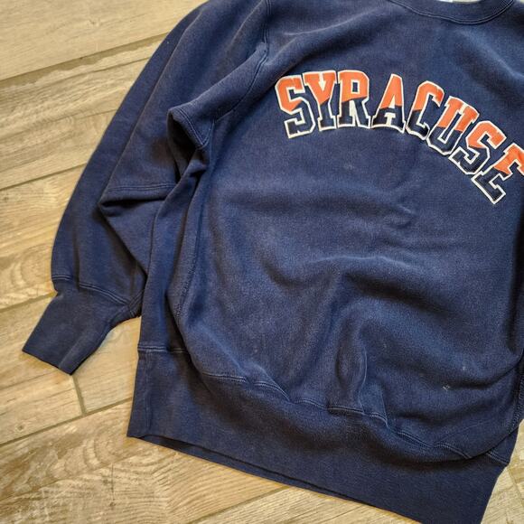 Champion 80s Heavyweight Reverse Weave Syracuse Crew Neck Sweatshirt - Picture 8 of 16
